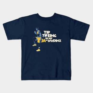 Memphis Grizzlies Ja Morant Tip Toe Wing In My Jawwdinz Kids T-Shirt